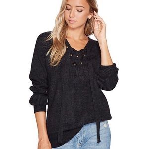 NWOT Bishop + Young Lace-up Sweater